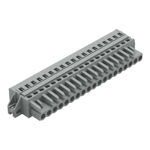 1-conductor female connector, CAGE CLAMP&reg;, 2.5 mm&sup2;, gray