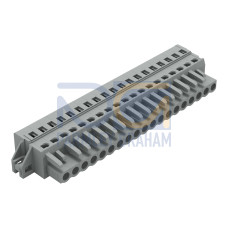 1-conductor female connector, CAGE CLAMP&reg;, 2.5 mm&sup2;, gray