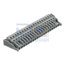 1-conductor female connector, CAGE CLAMP&reg;, 2.5 mm&sup2;, gray