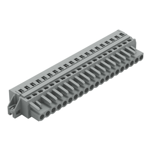 1-conductor female connector, CAGE CLAMP&reg;, 2.5 mm&sup2;, gray