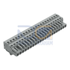 1-conductor female connector, CAGE CLAMP&reg;, 2.5 mm&sup2;, gray