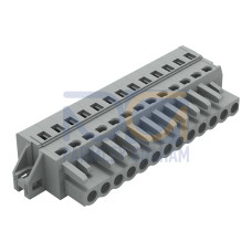 1-conductor female connector, CAGE CLAMP&reg;, 2.5 mm&sup2;, gray