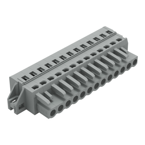 1-conductor female connector, CAGE CLAMP&reg;, 2.5 mm&sup2;, gray