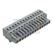 1-conductor female connector, CAGE CLAMP&reg;, 2.5 mm&sup2;, gray