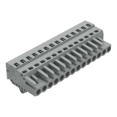 1-conductor female connector, CAGE CLAMP&reg;, 2.5 mm&sup2;, gray