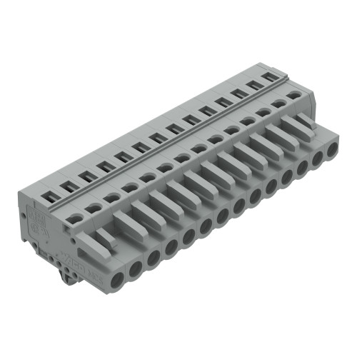 1-conductor female connector, CAGE CLAMP&reg;, 2.5 mm&sup2;, gray