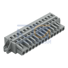 1-conductor female connector, CAGE CLAMP&reg;, 2.5 mm&sup2;, gray