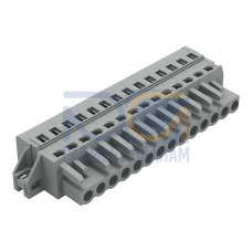 1-conductor female connector, CAGE CLAMP&reg;, 2.5 mm&sup2;, gray