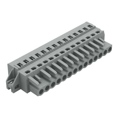 1-conductor female connector, CAGE CLAMP&reg;, 2.5 mm&sup2;, gray