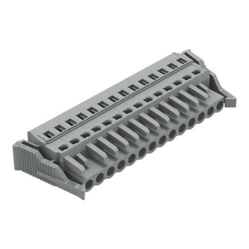 1-conductor female connector, CAGE CLAMP&reg;, 2.5 mm&sup2;, gray