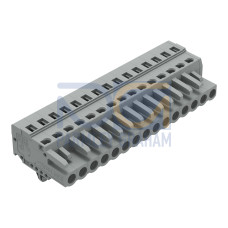 1-conductor female connector, CAGE CLAMP&reg;, 2.5 mm&sup2;, gray