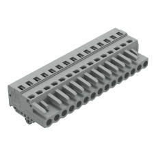 1-conductor female connector, CAGE CLAMP&reg;, 2.5 mm&sup2;, gray
