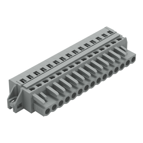 1-conductor female connector, CAGE CLAMP&reg;, 2.5 mm&sup2;, gray