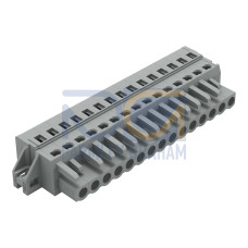 1-conductor female connector, CAGE CLAMP&reg;, 2.5 mm&sup2;, gray