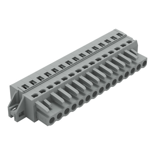 1-conductor female connector, CAGE CLAMP&reg;, 2.5 mm&sup2;, gray