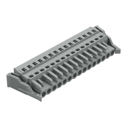 1-conductor female connector, CAGE CLAMP&reg;, 2.5 mm&sup2;, gray