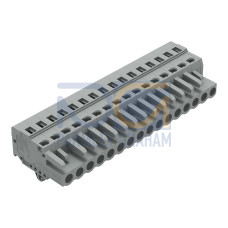 1-conductor female connector, CAGE CLAMP&reg;, 2.5 mm&sup2;, gray