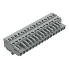 1-conductor female connector, CAGE CLAMP&reg;, 2.5 mm&sup2;, gray