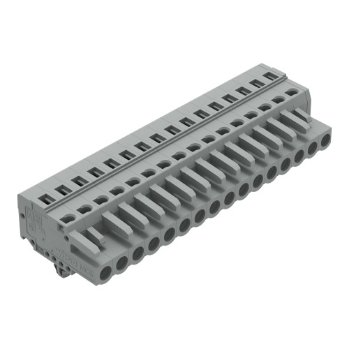 1-conductor female connector, CAGE CLAMP&reg;, 2.5 mm&sup2;, gray
