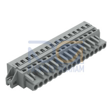 1-conductor female connector, CAGE CLAMP&reg;, 2.5 mm&sup2;, gray
