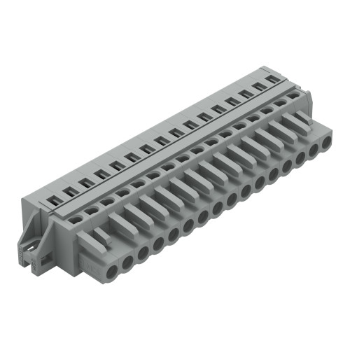 1-conductor female connector, CAGE CLAMP&reg;, 2.5 mm&sup2;, gray