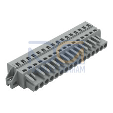1-conductor female connector, CAGE CLAMP&reg;, 2.5 mm&sup2;, gray