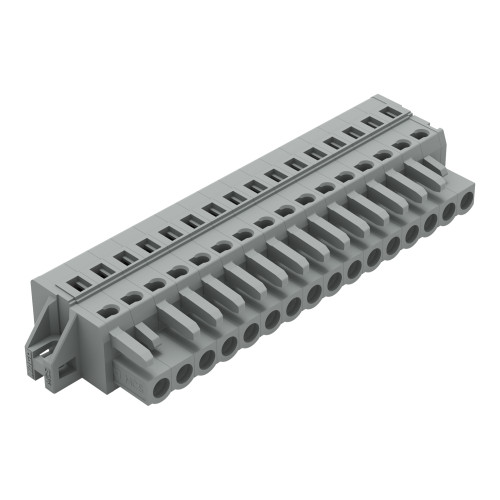 1-conductor female connector, CAGE CLAMP&reg;, 2.5 mm&sup2;, gray