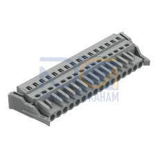 1-conductor female connector, CAGE CLAMP&reg;, 2.5 mm&sup2;, gray