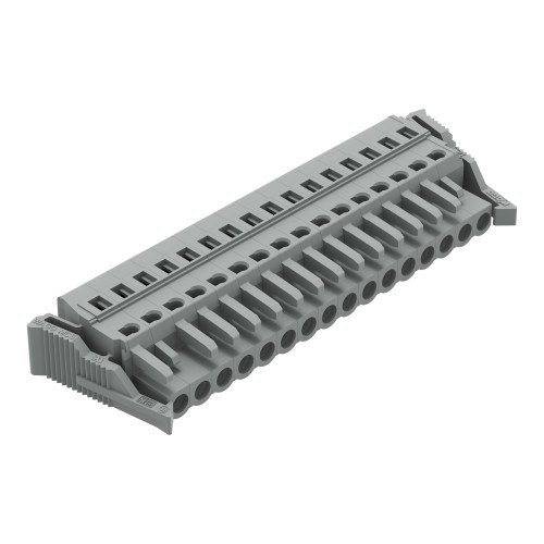 1-conductor female connector, CAGE CLAMP&reg;, 2.5 mm&sup2;, gray