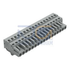 1-conductor female connector, CAGE CLAMP&reg;, 2.5 mm&sup2;, gray