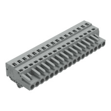 1-conductor female connector, CAGE CLAMP&reg;, 2.5 mm&sup2;, gray