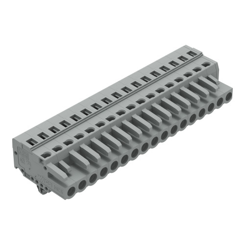 1-conductor female connector, CAGE CLAMP&reg;, 2.5 mm&sup2;, gray