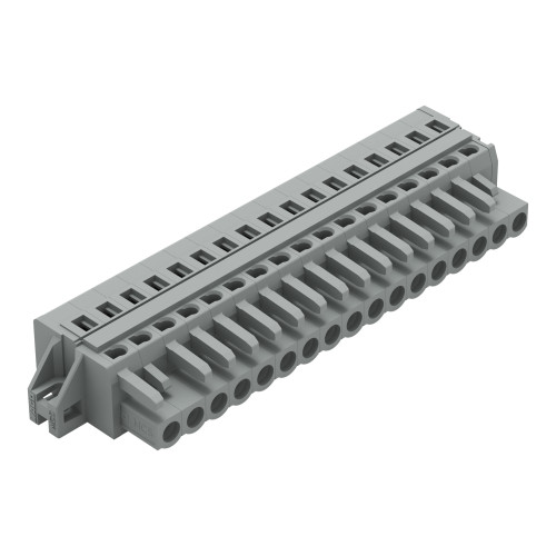 1-conductor female connector, CAGE CLAMP&reg;, 2.5 mm&sup2;, gray