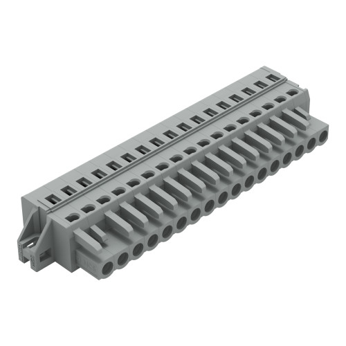 1-conductor female connector, CAGE CLAMP&reg;, 2.5 mm&sup2;, gray