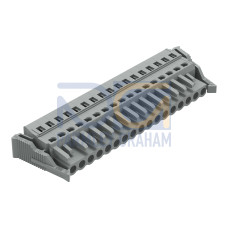 1-conductor female connector, CAGE CLAMP&reg;, 2.5 mm&sup2;, gray