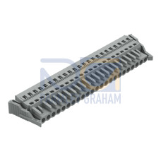 1-conductor female connector, CAGE CLAMP&reg;, 2.5 mm&sup2;, gray