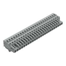 1-conductor female connector, CAGE CLAMP&reg;, 2.5 mm&sup2;, gray