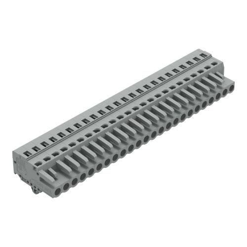1-conductor female connector, CAGE CLAMP&reg;, 2.5 mm&sup2;, gray