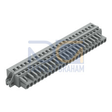 1-conductor female connector, CAGE CLAMP&reg;, 2.5 mm&sup2;, gray