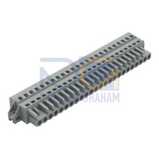 1-conductor female connector, CAGE CLAMP&reg;, 2.5 mm&sup2;, gray
