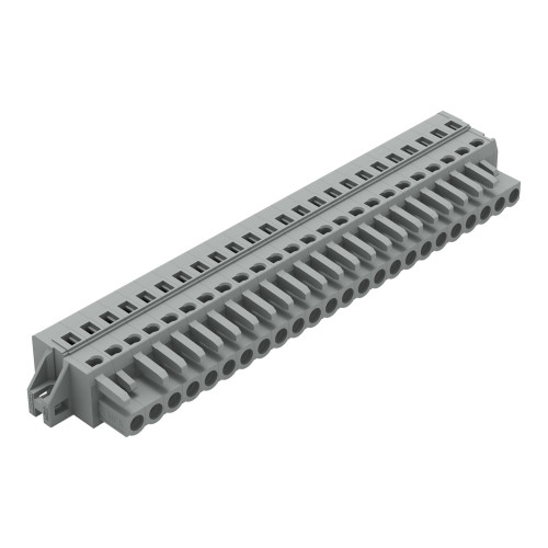 1-conductor female connector, CAGE CLAMP&reg;, 2.5 mm&sup2;, gray