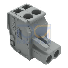 1-conductor female connector, angled, CAGE CLAMP&reg;, 2.5 mm&sup2;, gray