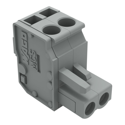 1-conductor female connector, angled, CAGE CLAMP&reg;, 2.5 mm&sup2;, gray