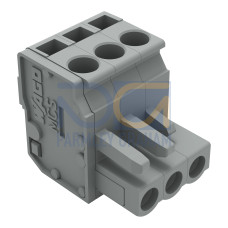 1-conductor female connector, angled, CAGE CLAMP&reg;, 2.5 mm&sup2;, gray