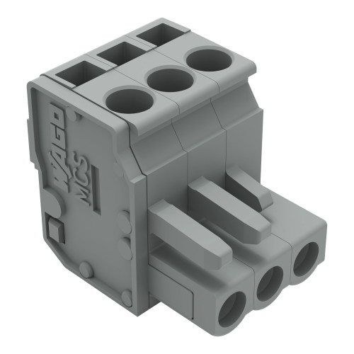 1-conductor female connector, angled, CAGE CLAMP&reg;, 2.5 mm&sup2;, gray