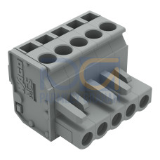 1-conductor female connector, angled, CAGE CLAMP&reg;, 2.5 mm&sup2;, gray
