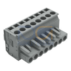 1-conductor female connector, angled, CAGE CLAMP&reg;, 2.5 mm&sup2;, gray