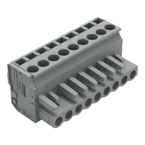 1-conductor female connector, angled, CAGE CLAMP&reg;, 2.5 mm&sup2;, gray