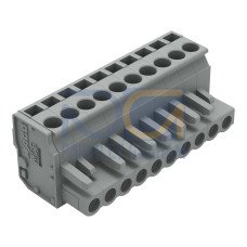 1-conductor female connector, angled, CAGE CLAMP&reg;, 2.5 mm&sup2;, gray