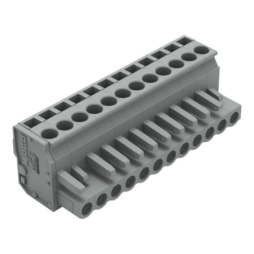 1-conductor female connector, angled, CAGE CLAMP&reg;, 2.5 mm&sup2;, gray